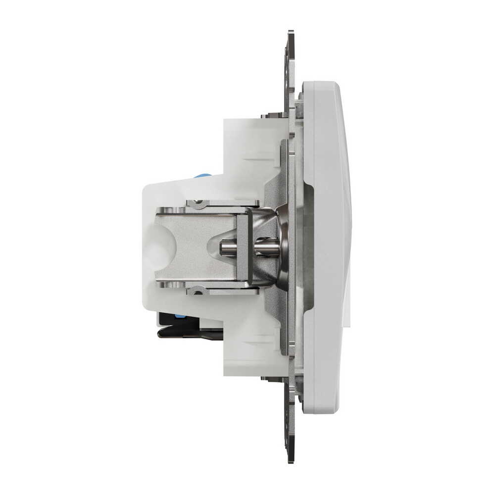 Розетка Schneider Sedna Design алюминий компьютерная RJ45 Cat.6 UTP+RJ11 ( SDD113468 )